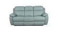 Skórzana sofa wypoczynkowa Alabama Bis z siedziskami relax; kolor popielaty