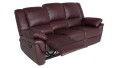3-osobowa sofa skórzana z kompletu ALABAMA firmy Bostonsofa; kolor burgund