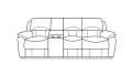 3-osobowa sofa kinowa Home Cinema ze stolikiem po lewej firmy Bostonsofa