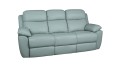Nowoczesna sofa skórzana Alabama Bis z funkcją relaks; kolor popielaty